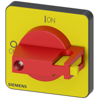 Pokrętło, czerwone/żółte 48 x 48 mm, mocowanie czołowe, mocowanie w otworze centralnym, 22,5 mm | 3LD9343-7C Siemens