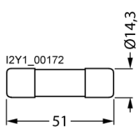 Wkładka bezpiecznika cylindrycznego SITOR, 14x51 mm, 10 A, aR, Un AC: 690 V, Un DC: 700 V | 3NC1410 Siemens