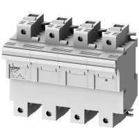 Uchwyt do bezpieczników cylindrycznych, 22x58 mm, 3P+N, In: 100 A, Un AC: 690 V, SENTRON | 3NW7261 Siemens