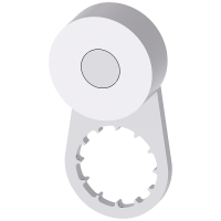 Dźwignia uchylna do łącznika drogowego 3SE52 dźwignia metalowa długość 21mm rolka 19mm | 3SE5000-0AA22 Siemens