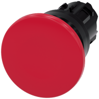 Przycisk grzybkowy, 22 mm, okrągły, tworzywo sztuczne, czerwony, 40mm | 3SU1000-1BD20-0AA0 Siemens