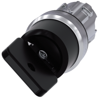 Przełącznik kluczykowy O.M.R, 22 mm, okrągły, metal, błyszczący, czarny, wyciąg. klucza O | 3SU1050-4HF01-0AA0 Siemens