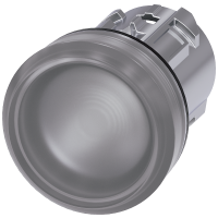 Sygnalizator świetlny, 22 mm, okrągły, metal, błyszczący, przezroczysty, Soczewka, matowy | 3SU1051-6AA70-0AA0 Siemens