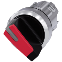Przełącznik obrotowy, podświetlany, 22 mm, okrągły, metal, błyszczący, czerwony | 3SU1052-2BF20-0AA0 Siemens