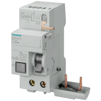 Blok różnicowoprądowy, 2-biegunowy, typ A, In: 63 A, 30 mA, Un AC: 230 V, do 5SL4 | 5SM2326-6 Siemens