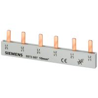 Szyna łączeniowa grzebieniowa 10 mm2, 2-faz., 5x (1-faz.+N+AUX), 210 mm | 5ST3612 Siemens