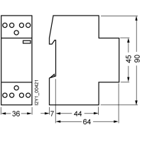 Stycznik instalacyjny z 4 zestykami zwiernymi, zestyk do AC 230V, 400V 25A sterowanie 230V | 5TT5820-0 Siemens