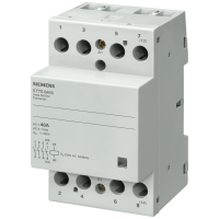 Stycznik instalacyjny z 4 zestykami rozwiernymi, zestyk do AC 230 V, 400 V 63 A sterowanie AC 24 V | 5TT5853-2 Siemens
