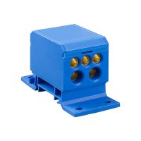 Blok rozdzielczy DB2-N na szynę TH lub wkrętami 500V 196A 6kV niebieski | 48.20 Elektro-Plast Opatówek