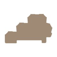 Ścianka końcowa i przegroda do złączek AP DLD2.5/PE DB, ciemnobeżowa | 1783800000 Weidmuller