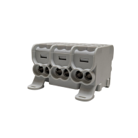 Blok dystrybucyjny, rozdzielczy HLAK 25 3P 2xAl/Cu 25mm²+16mm² 1000VAC/1500VDC  szary | MAG3253A00 Morek