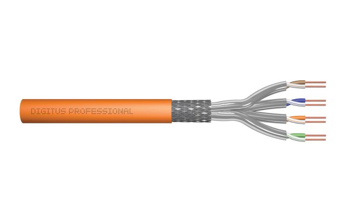 Kabel teleinformatyczny S/FTP kat.7 LS0H-3 pomarańczowy /500m/ SZPULA | DK-1743-VH-5 Assmann