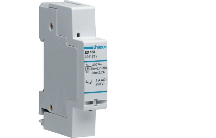 Przekaźnik priorytetowy In 9-39A / 3,1-5,7A, 27kW | ED183 Hager