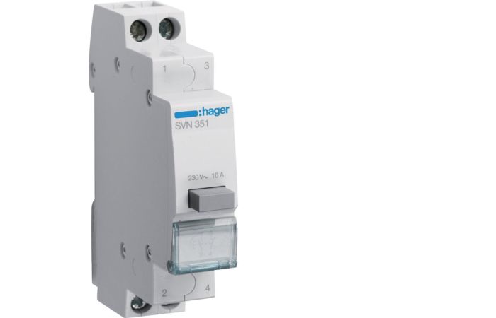 Przycisk sterowniczy 1NO+1NC Ith=16A 230VAC | SVN351 Hager