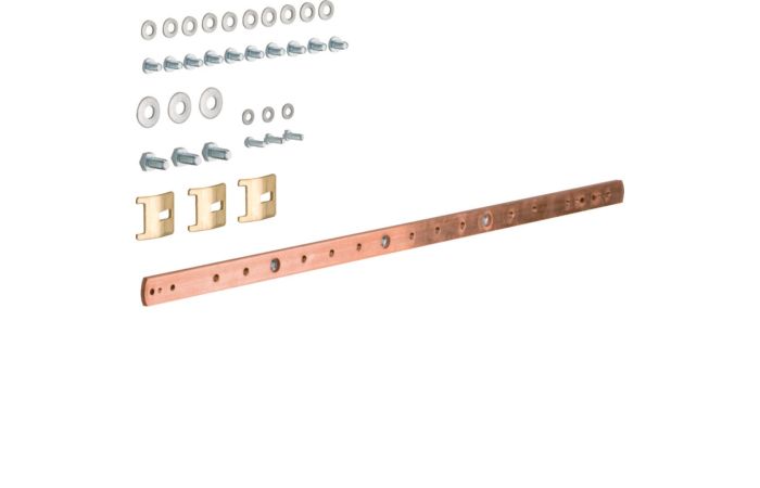 Szyna uziemiająca Cu 20x5mm 2-polowa, Univers | UZ020 Hager