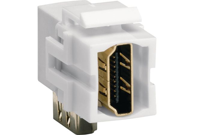 Moduł KEYSTONE gniazdo HDMI, przelotowe, wtyk kątowy 90st., biały, Keystone | VZ20HA Hager