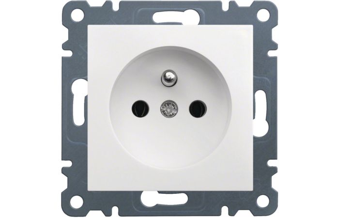Gniazdo zasilające z/u, 16A/250VAC, biały, Lumina