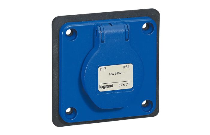 Gniazdo wtyczkowe tablicowe P17 16A, 230V, 2P+Z, IP44 | 057671 Legrand