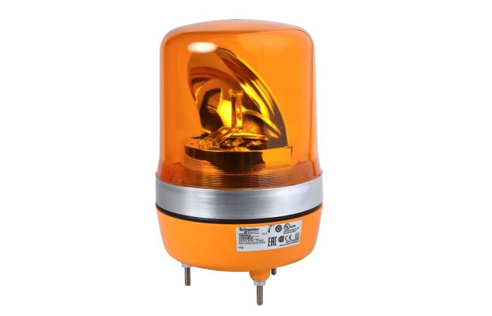 Lampa wirująca z lustrem bez buczka Fi-106mm pomarańczowa LED 24 V AC/DC | XVR10B05 Schneider Electric