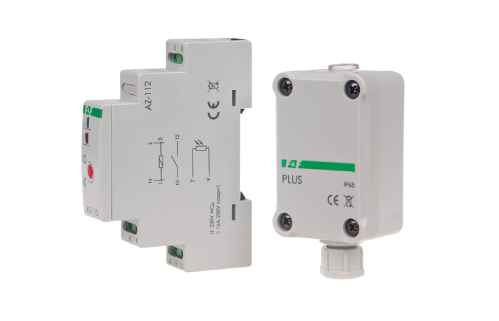 Automat zmierzchowy AZ-PLUS AZ-112-PLUS 230V/16A montaż na szynie DIN z zewnętrzną sondą hermetyczną | AZ-112-PLUS F&F