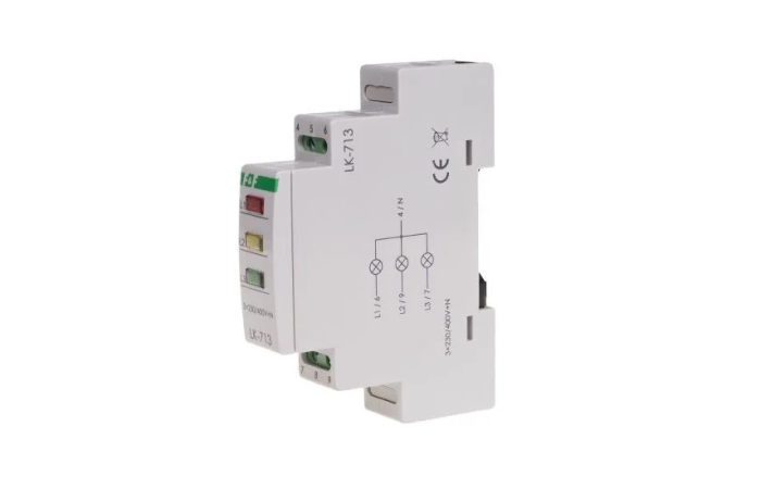 Lampka kontrolna zasilania trójfazowa LK-713R 3×230V+N 3 x czerwona | LK-713R F&F