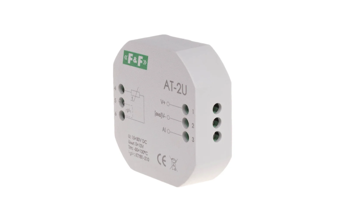 Przetwornik analogowy temperatury MAX-AT-2U napięciowy 0-10V podtynkowy | Max-AT-2U F&F