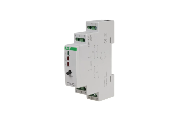 Sterownik roletowy dwuprzyciskowy STR-421 napięcie 230V AC | STR-421 F&F