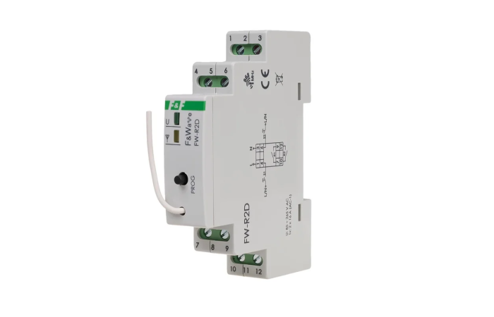 Przekaźnik bistabilny radiowy podwójny FW-R2D 85-265V AC/DC montaż DIN | FW-R2D F&F