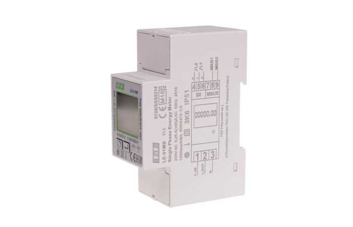 Licznik energii elektrycznej 1-fazowy 100A, MID | LE-01MB F&F