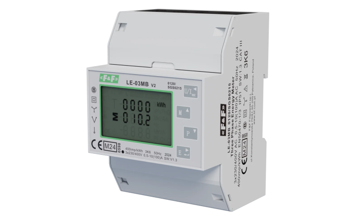 Licznik energii elektrycznej 3-fazowy 100A, MID | LE-03MB F&F