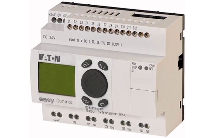Sterownik easyControl 12wejść 8wyjść, klawiatura, wyświetlacz LCD, EC4P-221-MTXD1 | 106391 Eaton