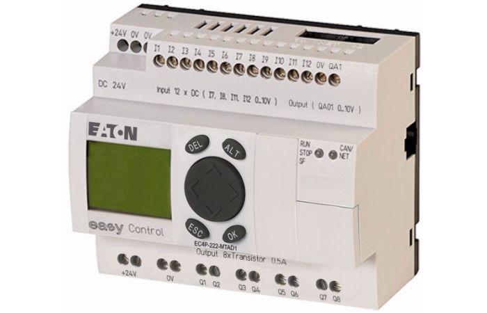 Sterownik easyControl 12wejść 8wyjść, klawiatura, wyświetlacz LCD, EC4P-222-MTAD1 | 106403 Eaton