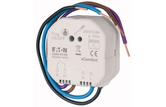 Odbiornik sterujący 8A/230VAC (praca dzwonkowa w trybie BASIC), CSAU-01/04 xComfort | 121080 Eaton