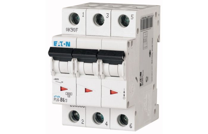 Wyłącznik nadprądowy 3P B 6A 6kA AC, PL6-B6/3 | 286586 Eaton