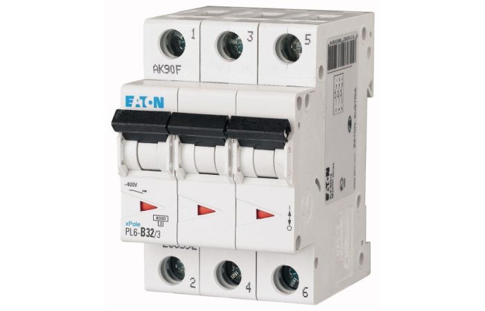 Wyłącznik nadprądowy 3P B 32A 6kA AC, PL6-B32/3 | 286592 Eaton
