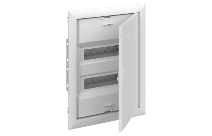 Obudowa p/t IP30 24M z ramką, drzwiami oraz listwami śrubowymi N+PE (zamiennik UK520E), UK624E3 | 2CPX077841R9999 ABB