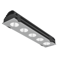Oprawa Flash New LED 5x 128W 4000K 50st. 610mm 15000lm, czarna | AD002.3366.840.A000 PXF Lighting