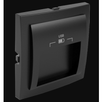 Element centralny do gniazda podwójnego USB 20st., czarny, LOGUS 90 | 90673TPM Efapel