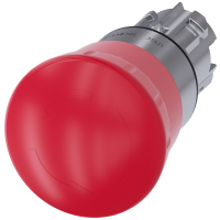 Przycisk grzybkowy awaryjny 22mm, okrągły, metal błyszczący, czerwony, wymuszone blok., SIRIUS ACT | 3SU1050-1HB20-0AA0 Siemens