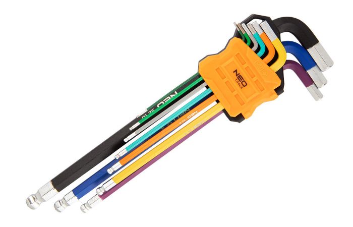 Klucze sześciokątne 1.5-10 mm, zestaw 9 sztuk | 09-512 NEO TOOLS