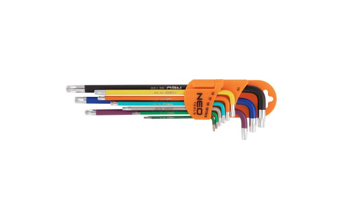 Klucze Torx T10-50, kolorowe, komplet 9 sztuk | 09-518 NEO TOOLS