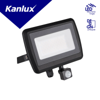 Naświetlacz LED z czujnikiem ruchu ANTEM LED 50W-NW-SE B 4000K 4000lm IP44 czarny | 33208 Kanlux