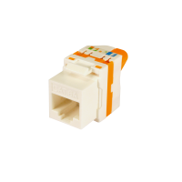 Złącze RJ45 UTP Kat. 6A żeńskie z nakrętką motylkową, białe, do kabli do transmisji danych | 209921 Televes
