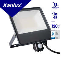 Naświetlacz LED z czujnikiem ruchu IQ FL-50W-NW-SE 4000K 6000lm IP65 czarny 5 lat Gwar. | 33888 Kanlux