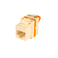 Złącze RJ45 UTP Kat 6 żeńskie z nakrętką motylkową, białe, do kabli do transmisji danych | 209905 Televes