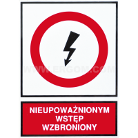 Tabliczka TZZ 148X210S napis: Nieupoważnionym wstęp wzbroniony | E04TZ-01031140600 Ergom