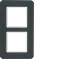 Ramka podwójna, antracyt aksamit, lakierowany, Q.7 | 10126186 Hager