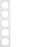 Ramka pięciokrotna, biały, połysk, R.3 | 10152289 Hager