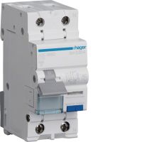 Wyłącznik różnicowoprądowy z członem nadprądowym 2P C 16A 30mA typ AC, RCBO | ADC966D Hager
