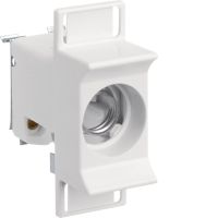 Gniazdo bezpiecznikowe ceramiczne D01/1 E14 1P 3168VR 16A 400VAC TS35 zaciski pałąkowe 4mm2 | LD01K16-1AS Hager